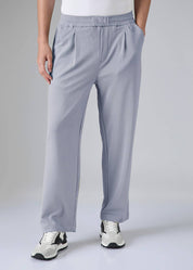 KOTTY  Men Regular Fit Grey Cotton Blend Trousers