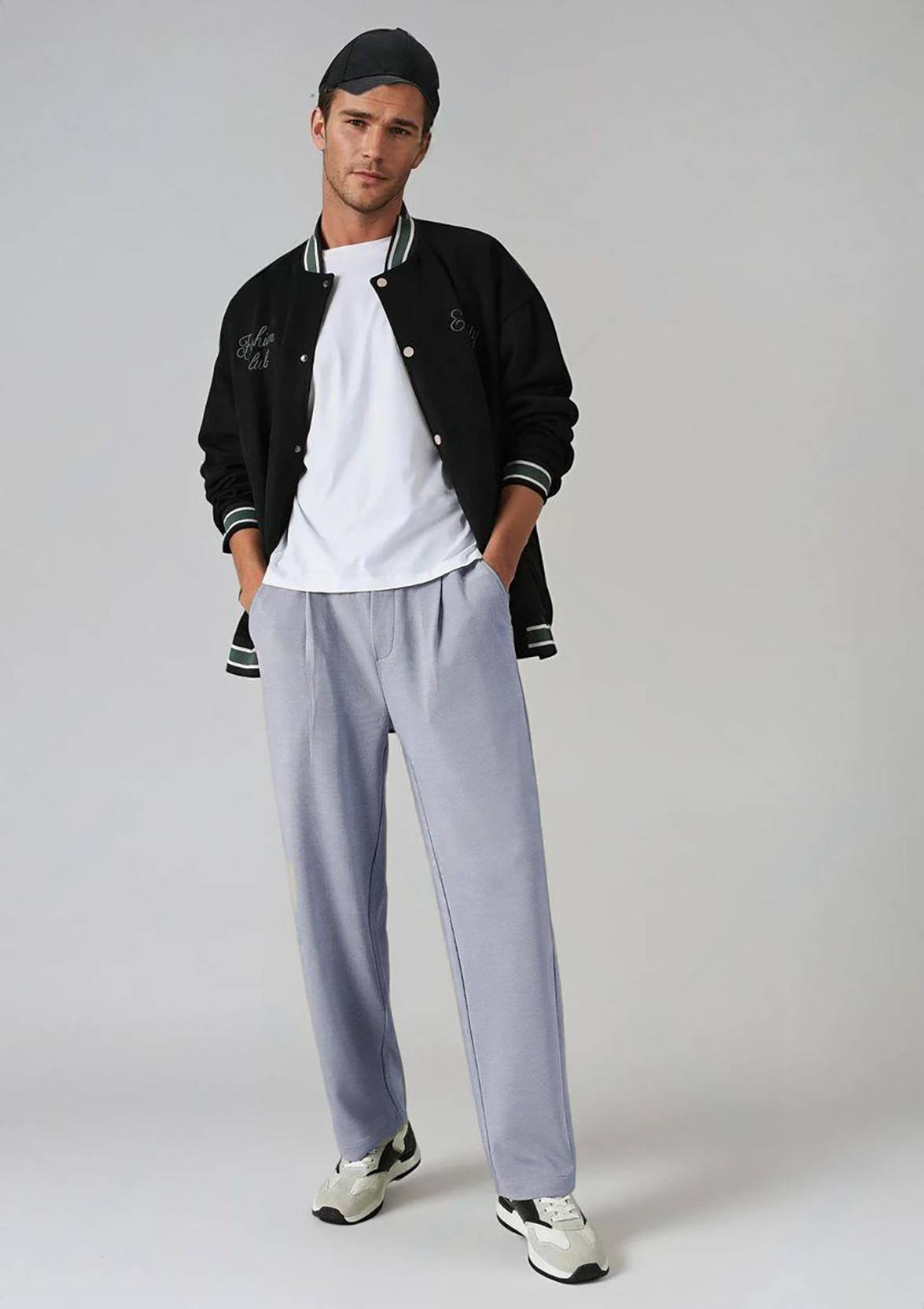 KOTTY  Men Regular Fit Grey Cotton Blend Trousers