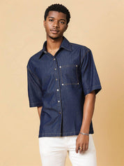 KOTTY  Men Regular Fit Solid Spread Collar Casual Shirt