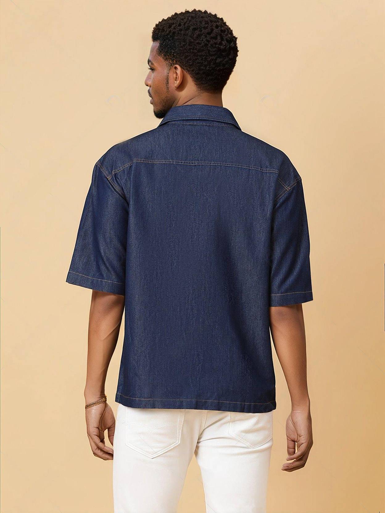 KOTTY  Men Regular Fit Solid Spread Collar Casual Shirt
