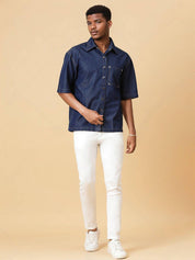 KOTTY  Men Regular Fit Solid Spread Collar Casual Shirt