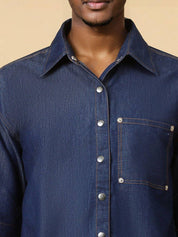 KOTTY  Men Regular Fit Solid Spread Collar Casual Shirt