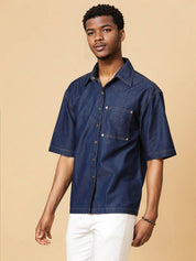 KOTTY  Men Regular Fit Solid Spread Collar Casual Shirt