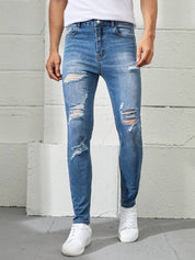 KOTTY Men Regular High Rise Blue Jeans