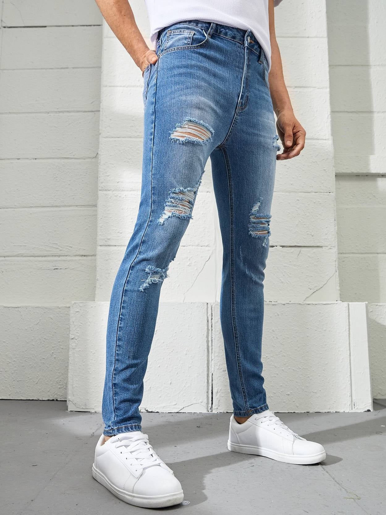 KOTTY Men Regular High Rise Blue Jeans
