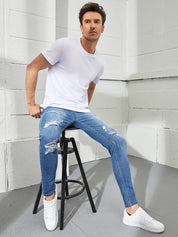 KOTTY Men Regular High Rise Blue Jeans