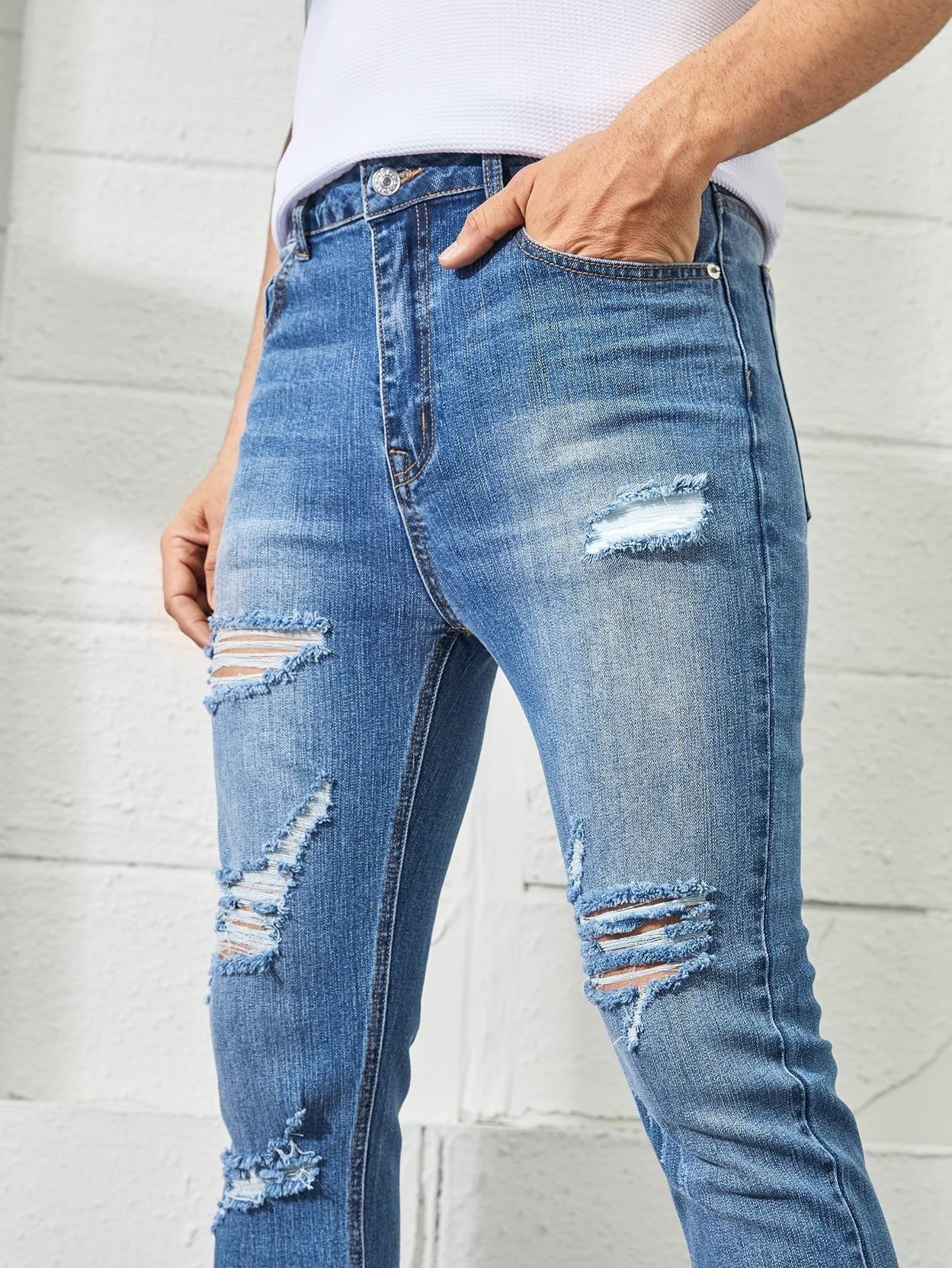 KOTTY Men Regular High Rise Blue Jeans