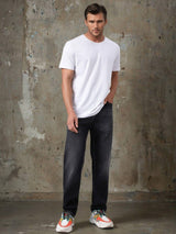 KOTTY  Men Regular Low Rise Black Jeans