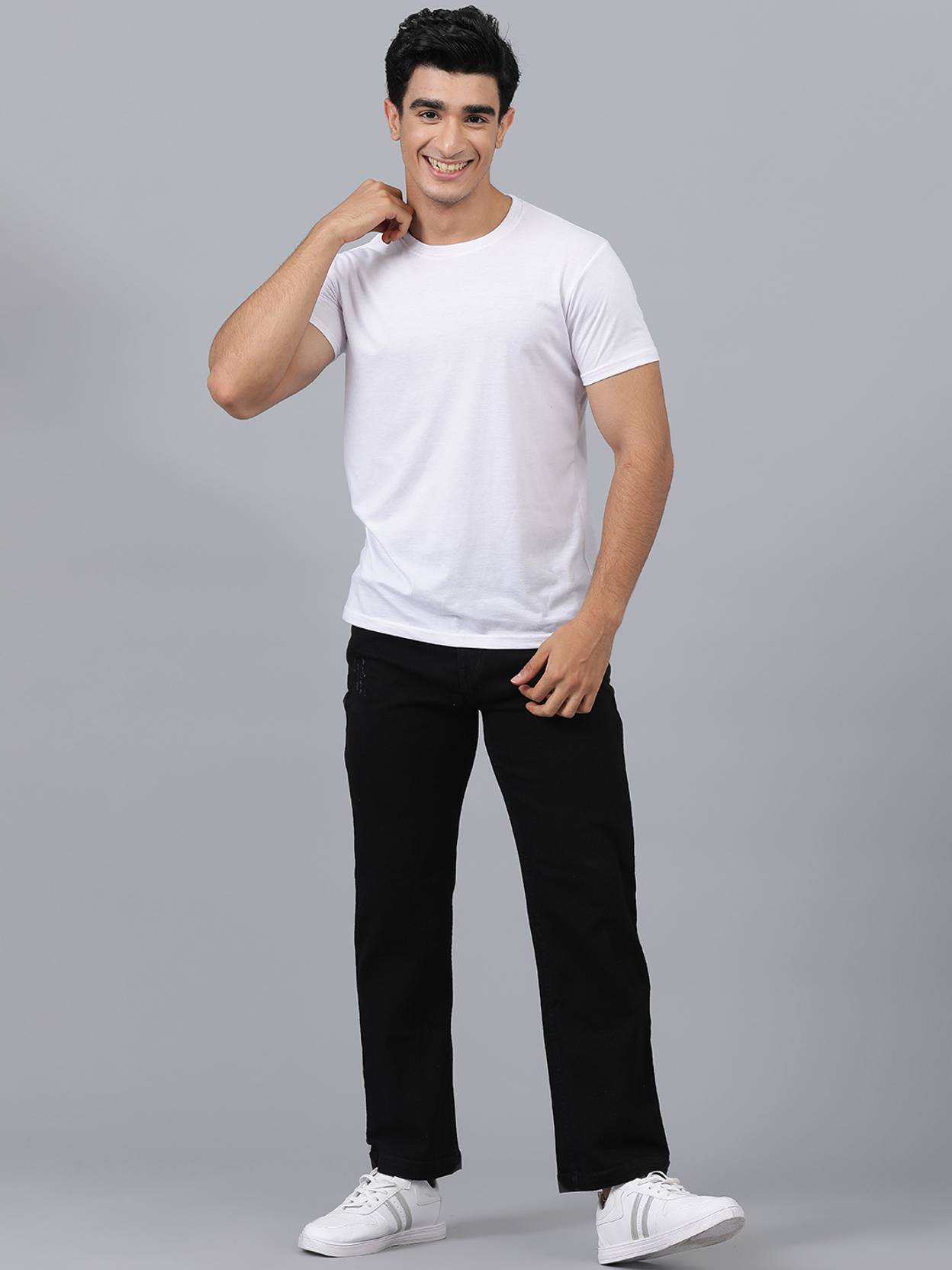 KOTTY Men Regular Low Rise Black Jeans