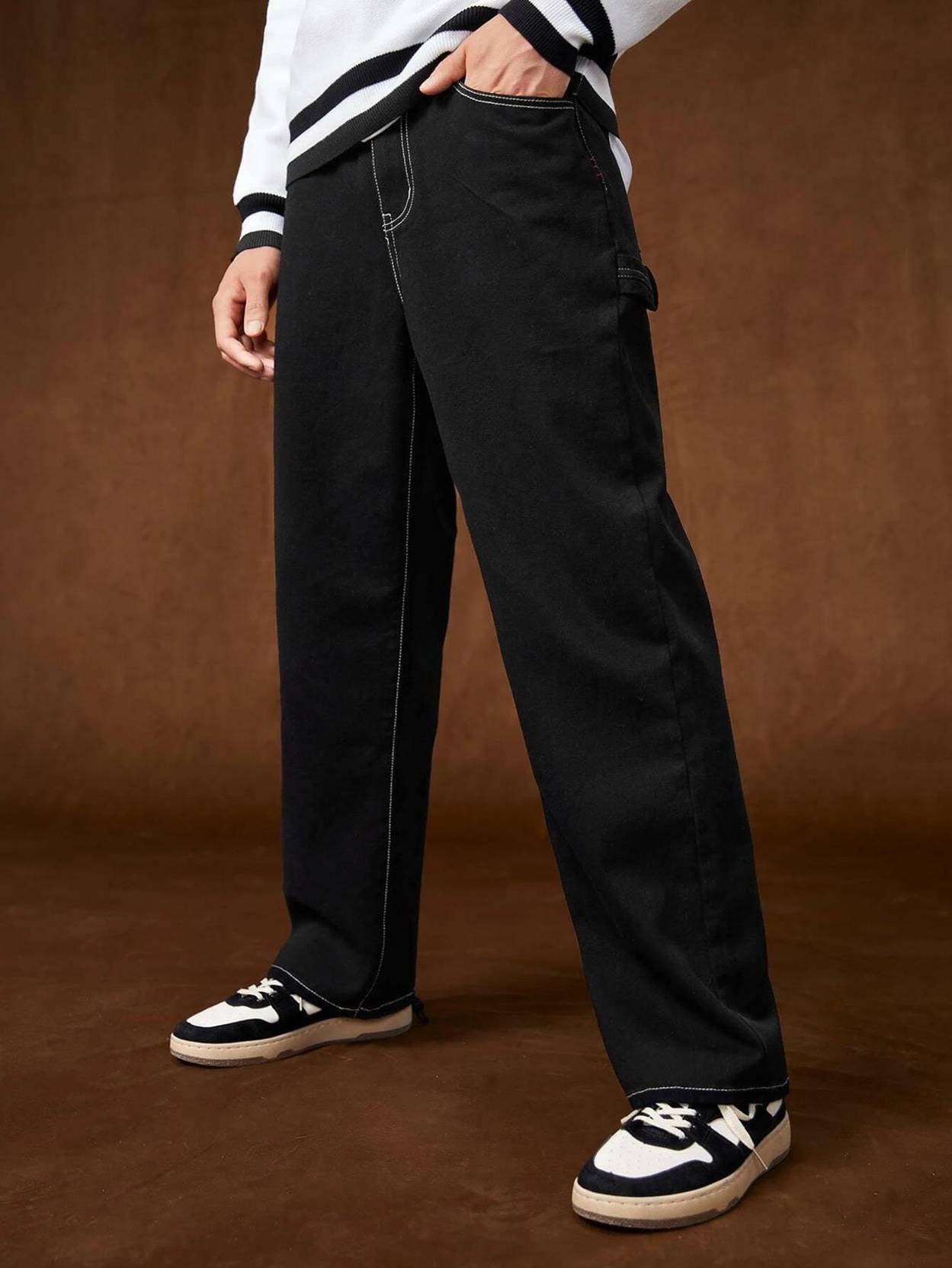 KOTTY Men Regular Low Rise Black Jeans