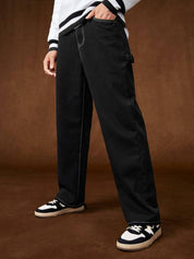 KOTTY Men Regular Low Rise Black Jeans