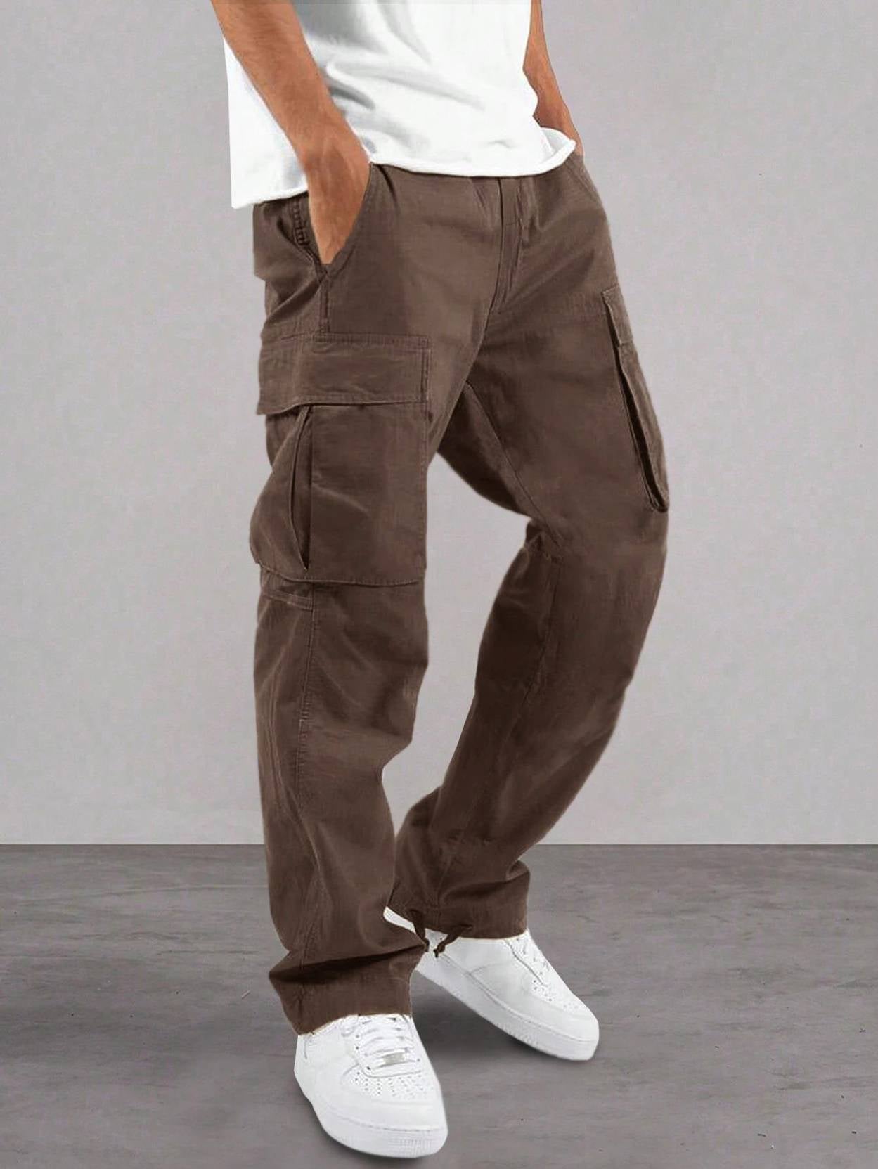 KOTTY  Men Relaxed Brown Viscose Rayon Trousers