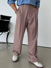 KOTTY  Men Relaxed Pink Viscose Rayon Trousers