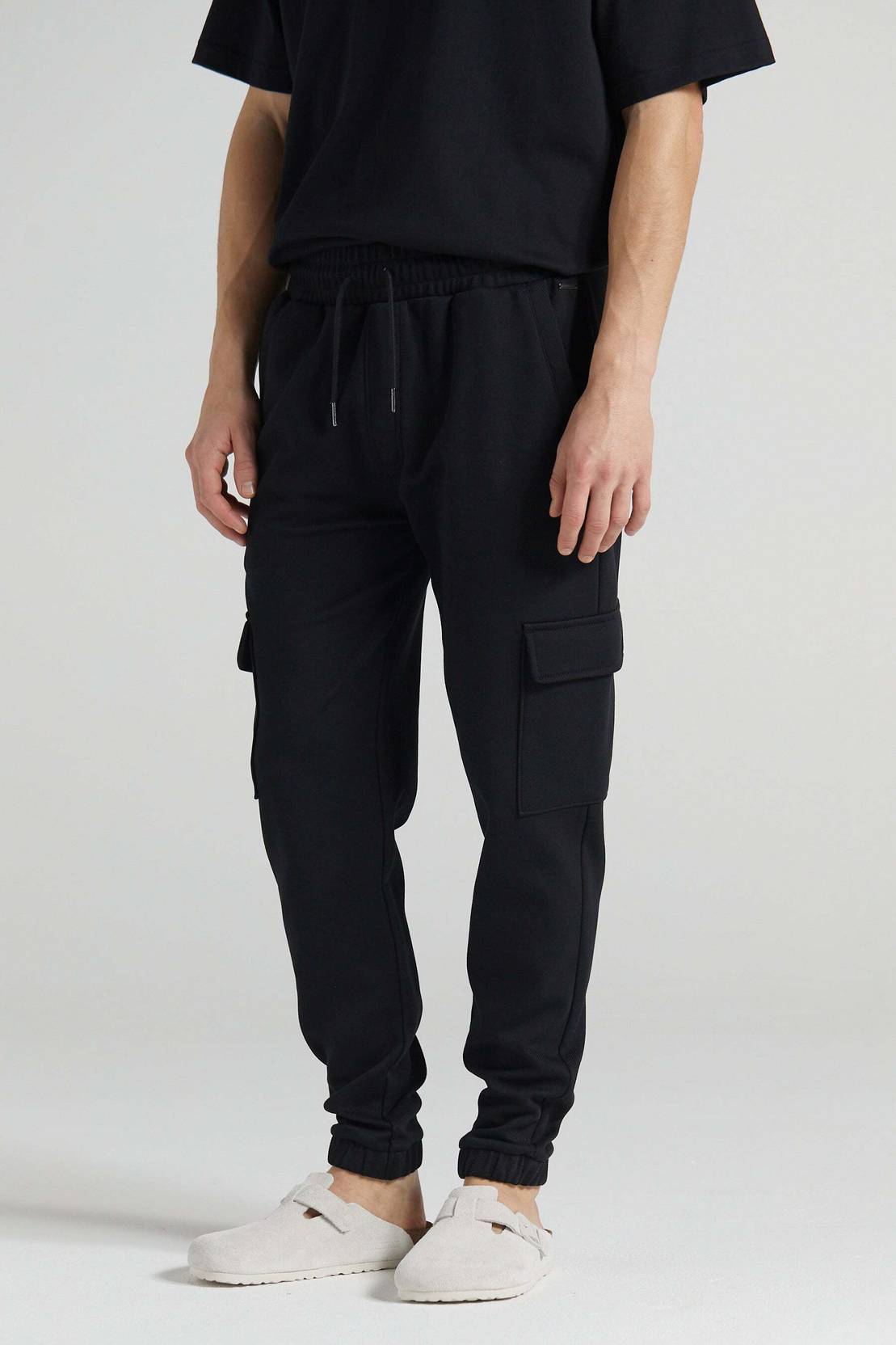 KOTTY  Men Solid Black Track Pants
