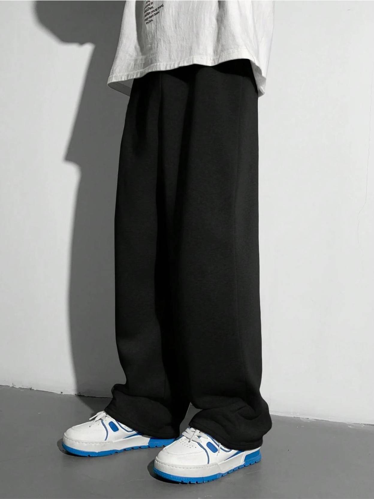 KOTTY  Men Solid Black Track Pants