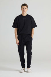 KOTTY  Men Solid Black Track Pants