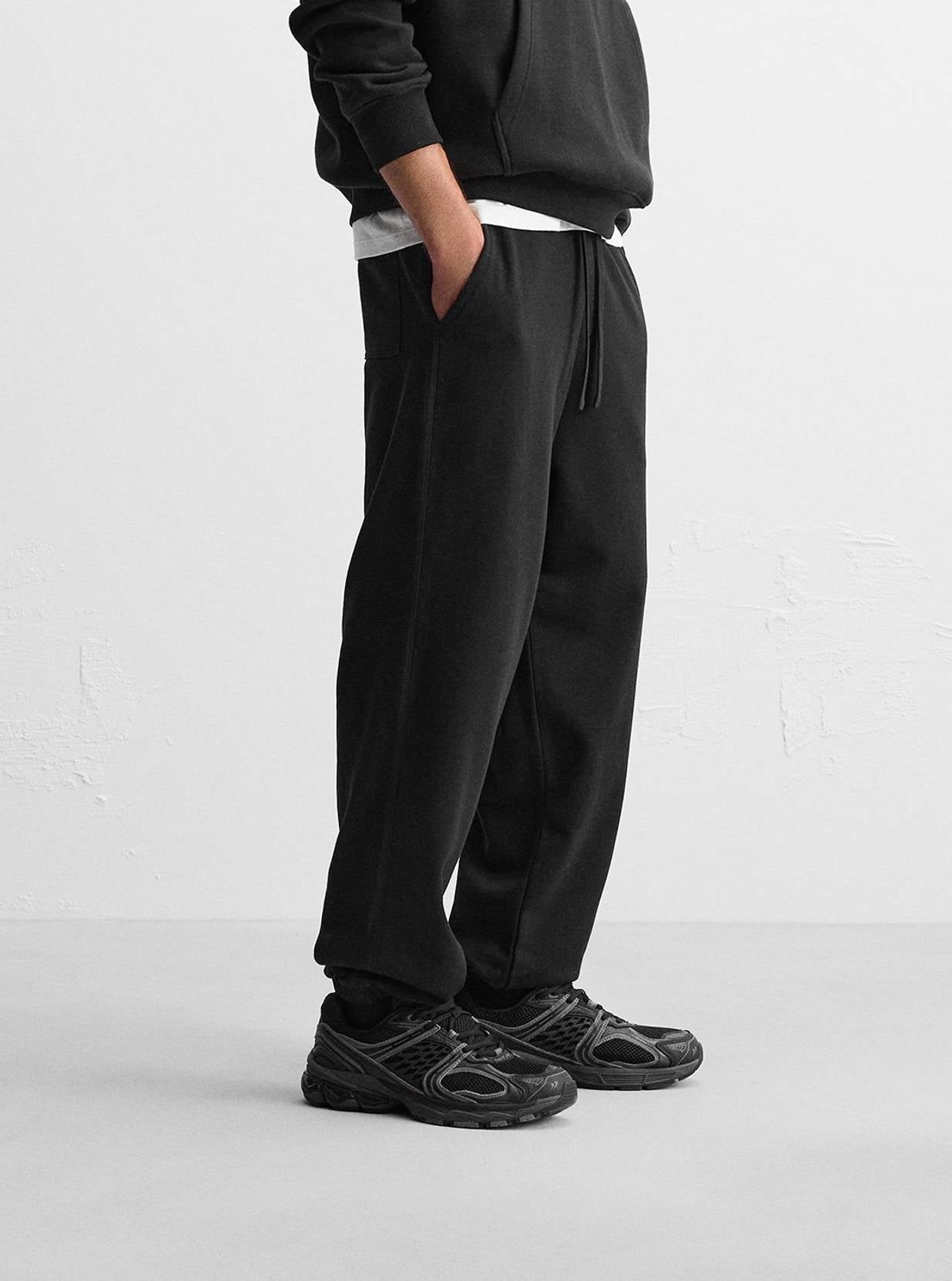 KOTTY  Men Solid Black Track Pants