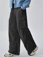 KOTTY  Men Solid Black Track Pants