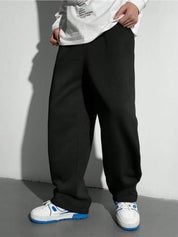 KOTTY  Men Solid Black Track Pants