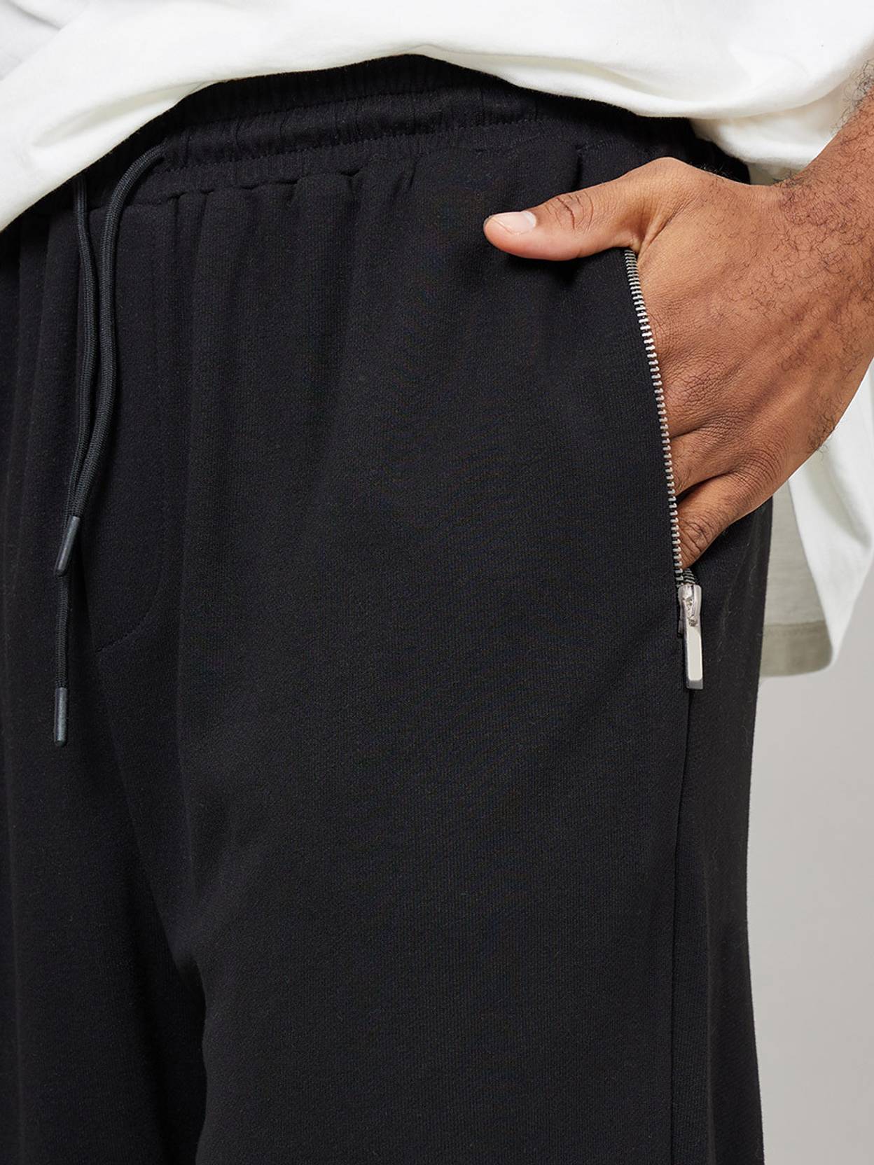 KOTTY  Men Solid Black Track Pants