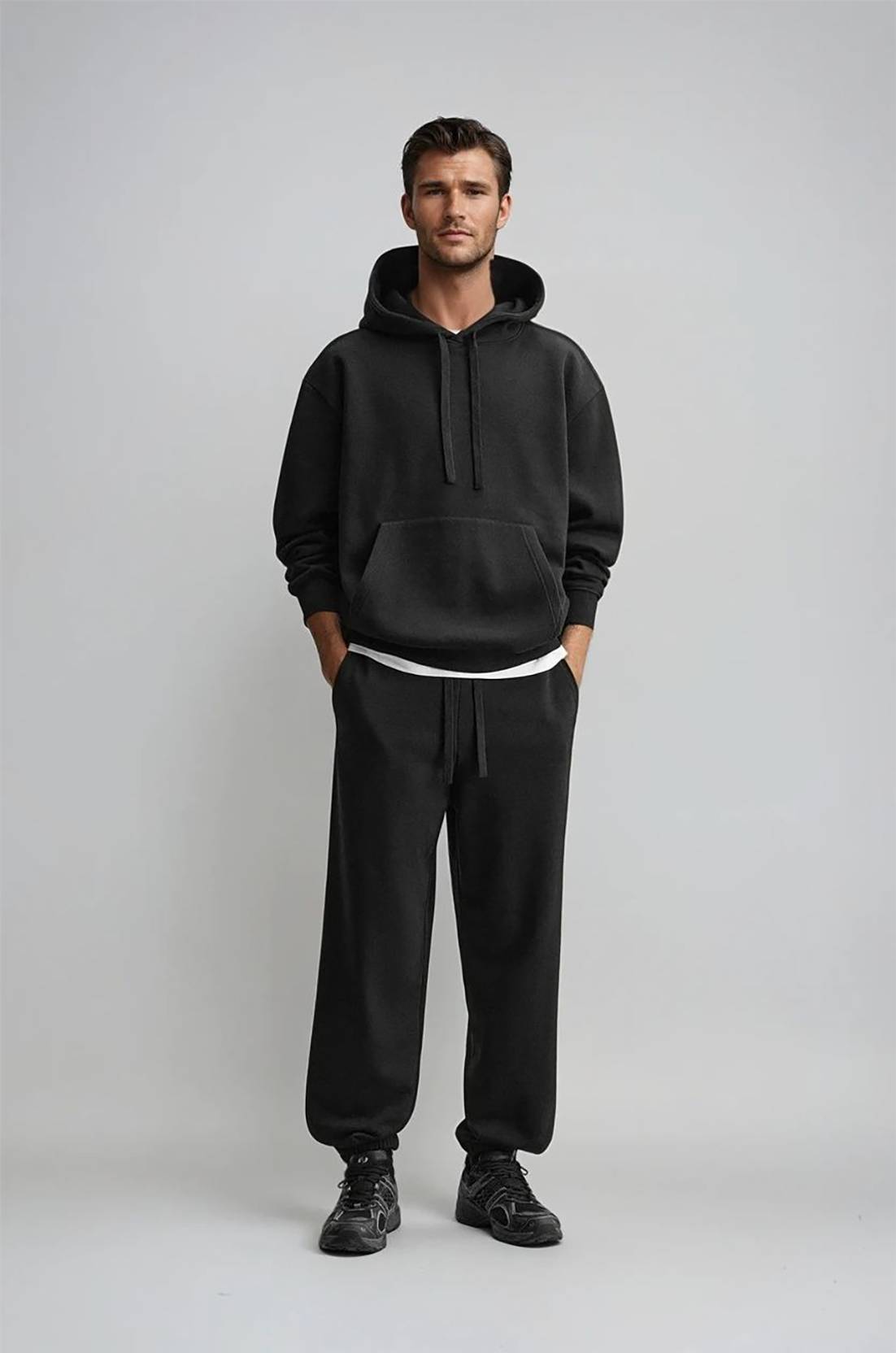 KOTTY  Men Solid Black Track Pants