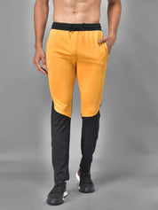 KOTTY  Men Solid Black, Yellow Track Pants