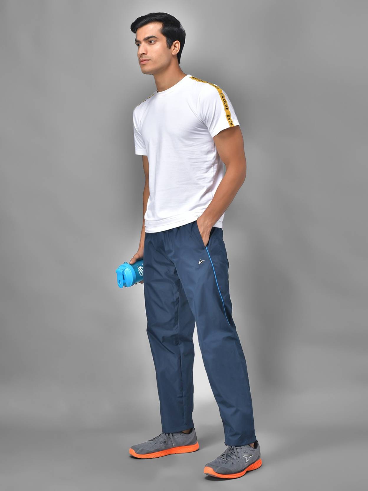 KOTTY  Men Solid Blue Track Pants