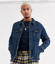 KOTTY Men Solid Denim Jacket
