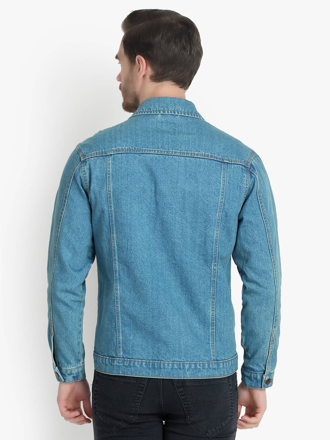 KOTTY Men Solid Denim Jacket