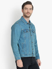 KOTTY Men Solid Denim Jacket