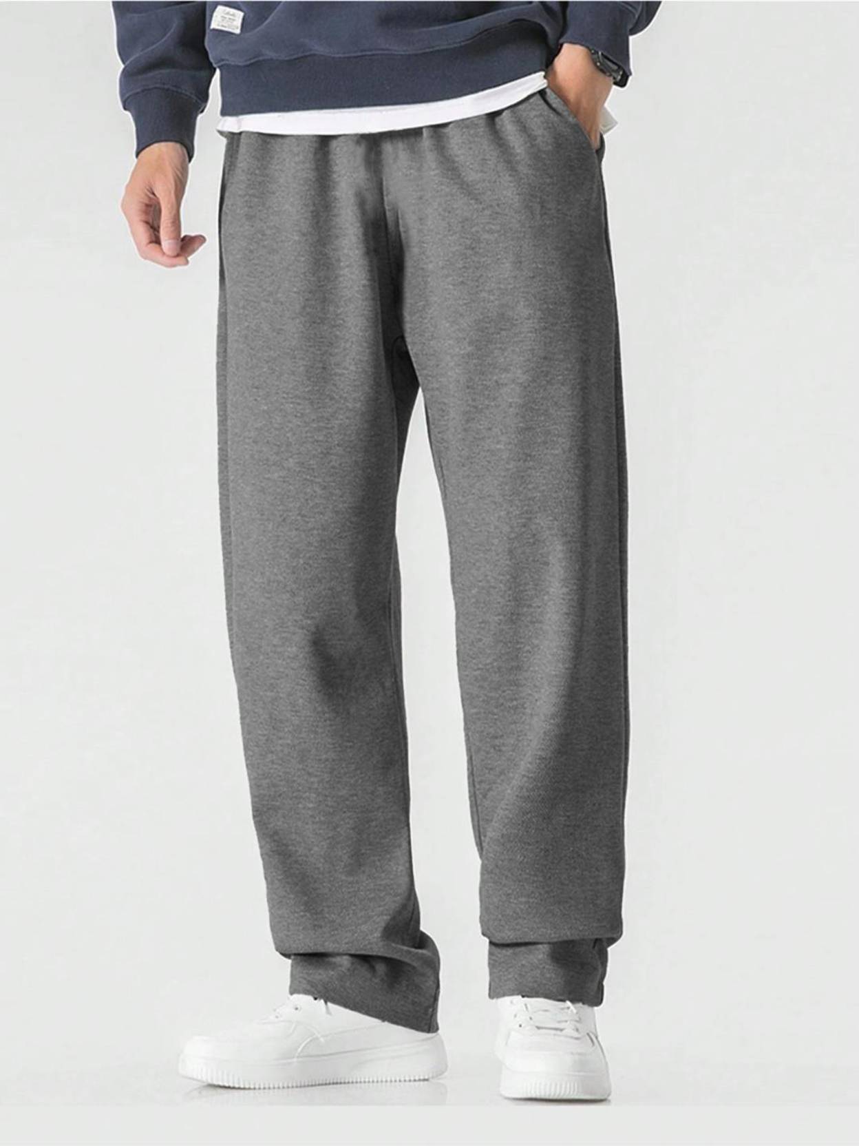KOTTY  Men Solid Grey Track Pants