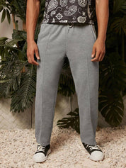KOTTY  Men Solid Grey Track Pants