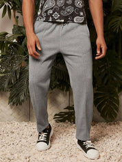 KOTTY  Men Solid Grey Track Pants
