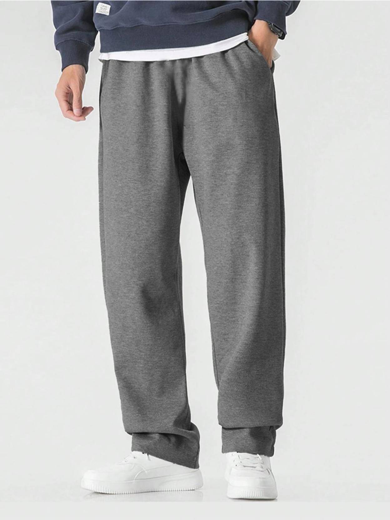 KOTTY  Men Solid Grey Track Pants