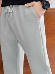 KOTTY  Men Solid Grey Track Pants