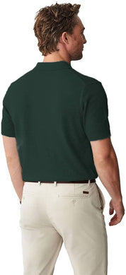 KOTTY  Men Solid Polo Neck Cotton Blend Green T-Shirt
