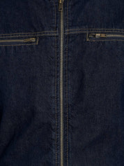 KOTTY Men Washed Denim Biker/Riding Jacket