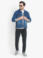 KOTTY Men Washed Denim Jacket