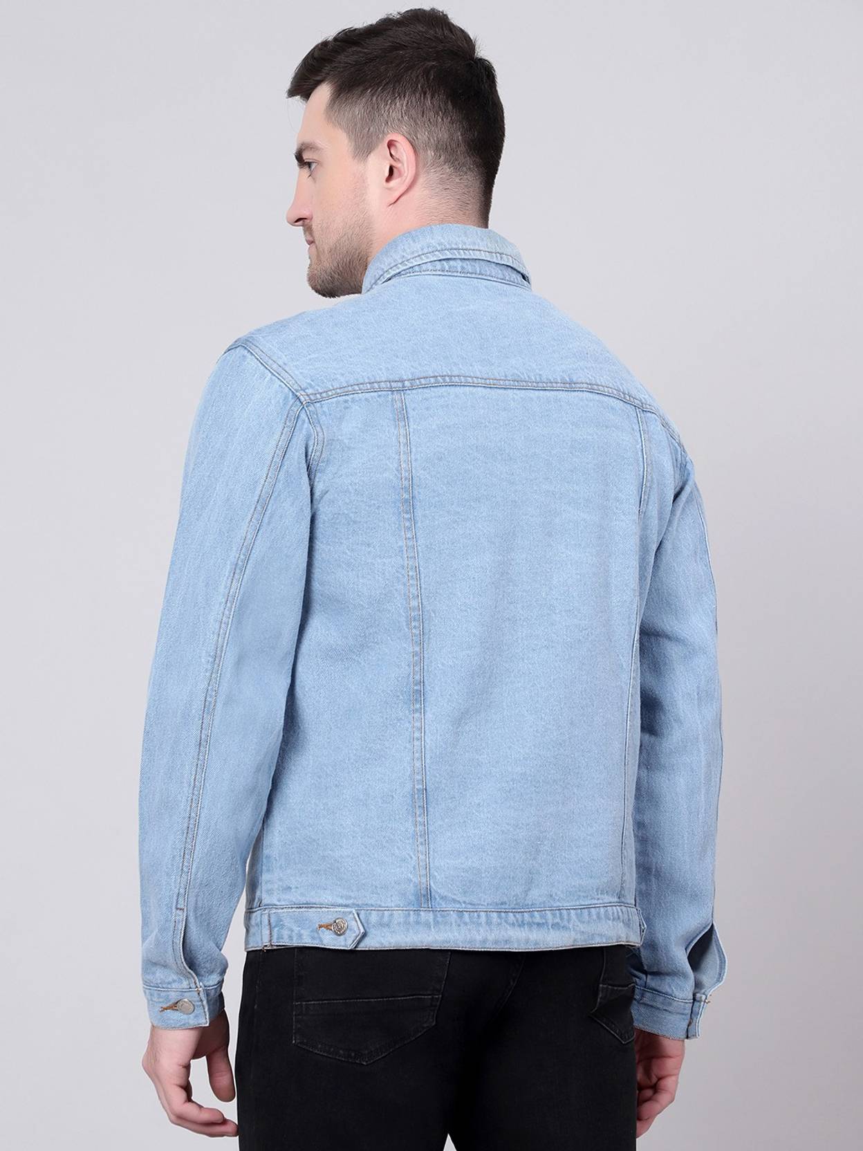 KOTTY Men Washed Denim Jacket