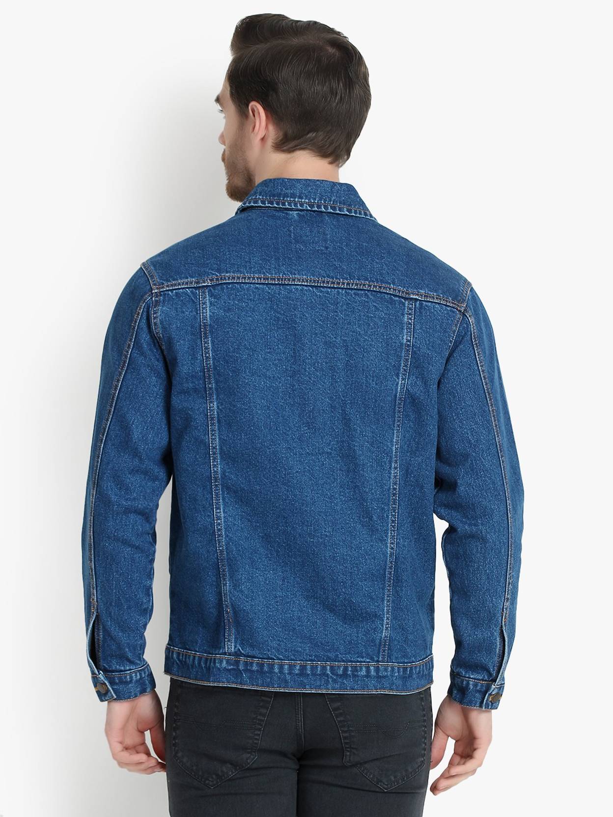 KOTTY Men Washed Denim Jacket
