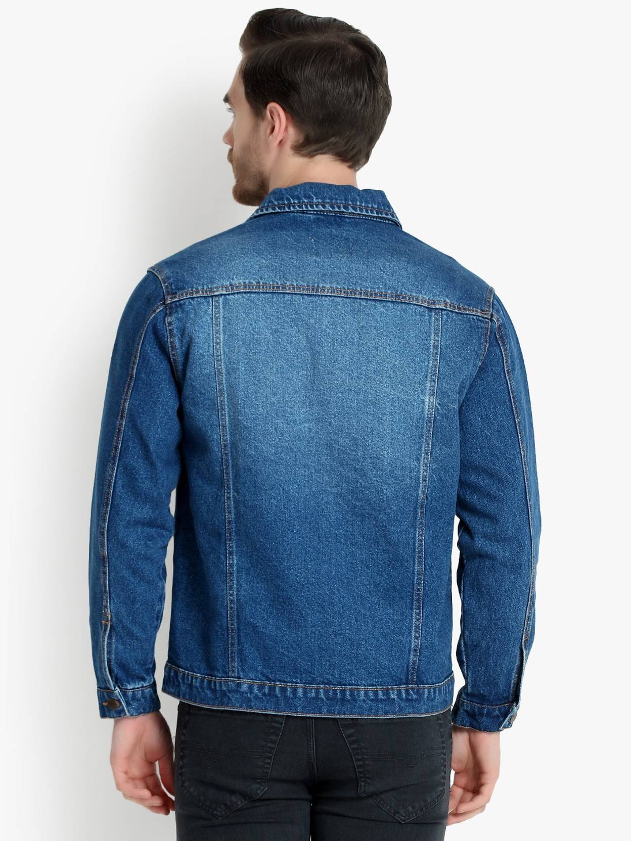 KOTTY Men Washed Denim Jacket