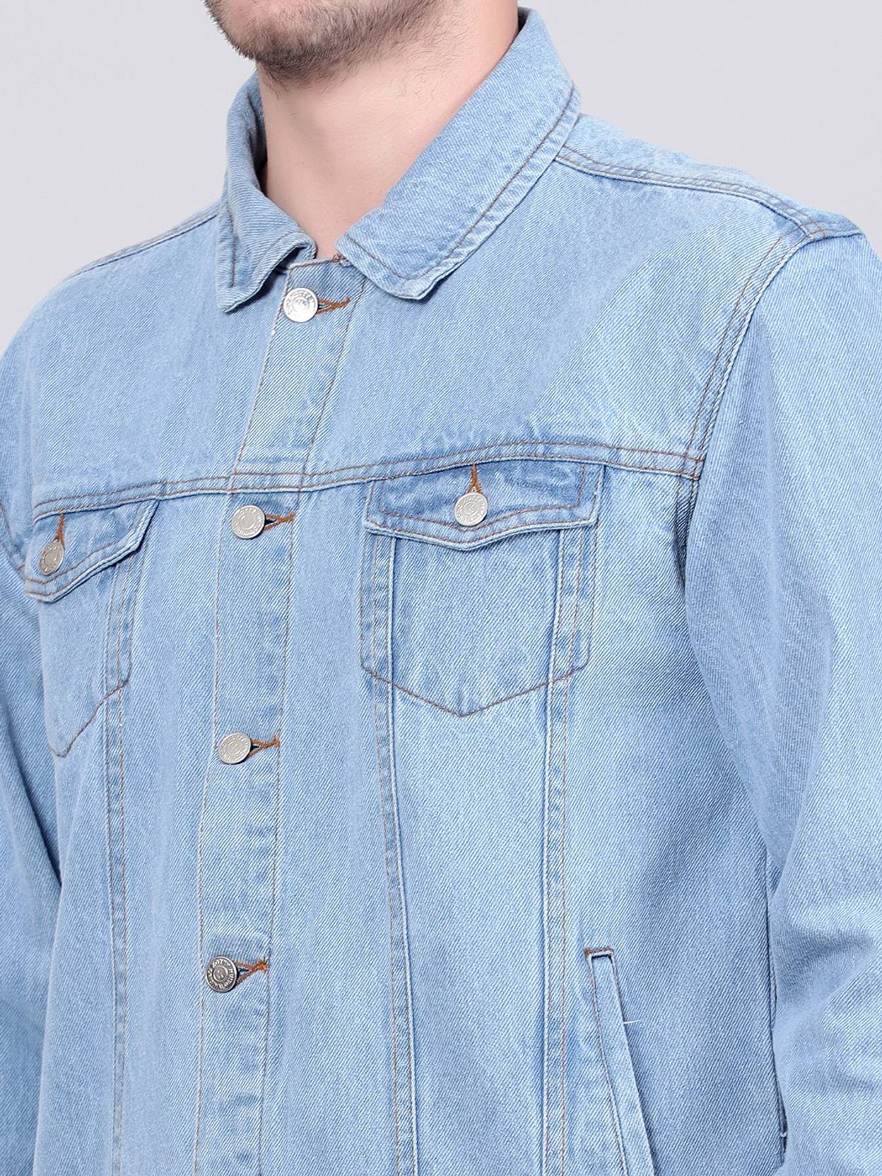 KOTTY Men Washed Denim Jacket