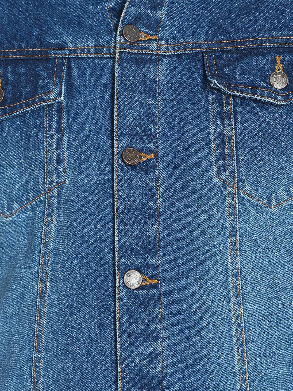 KOTTY Men Washed Denim Jacket
