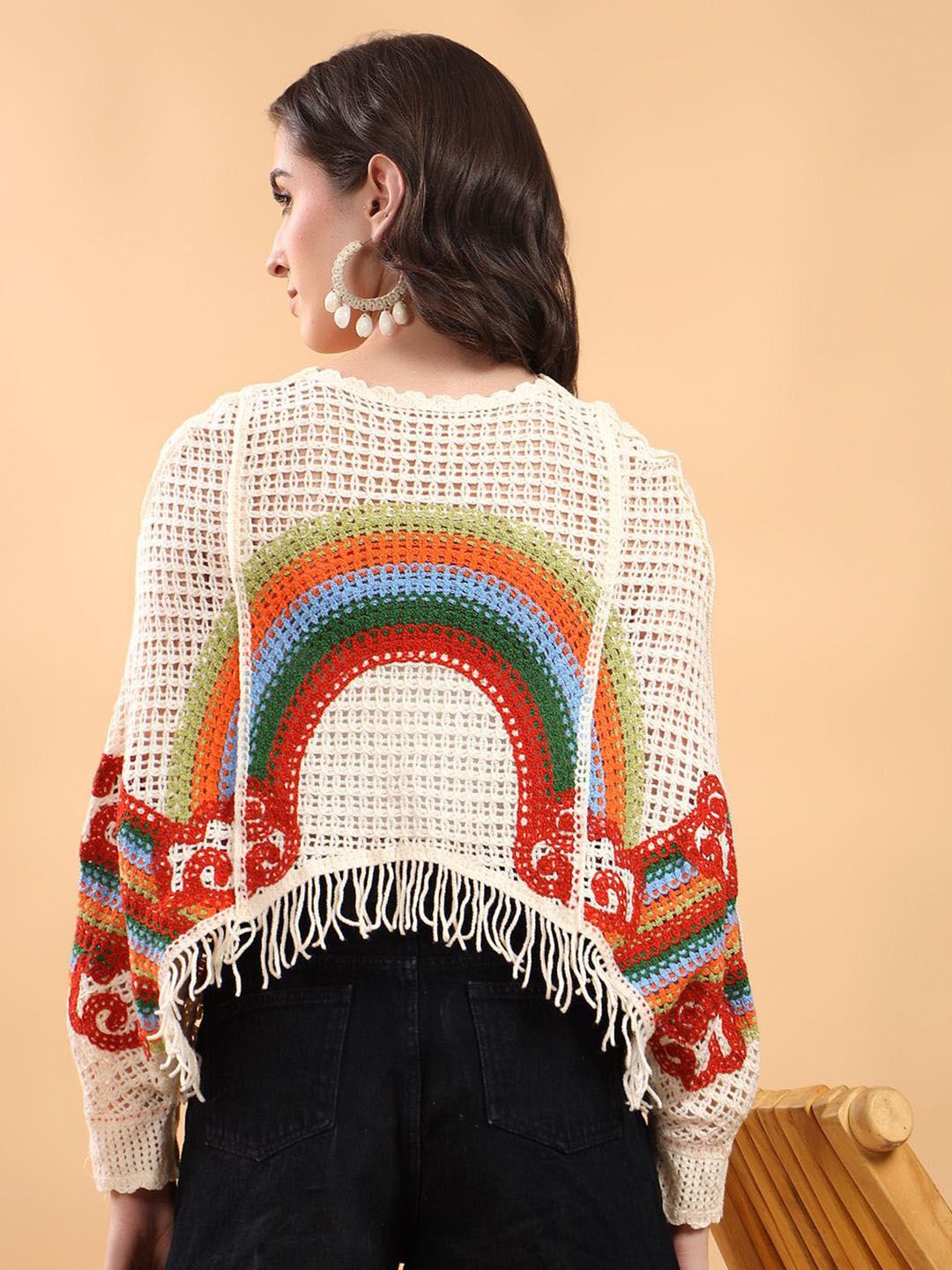 Kotty Crochet Fringed Cotton Top
