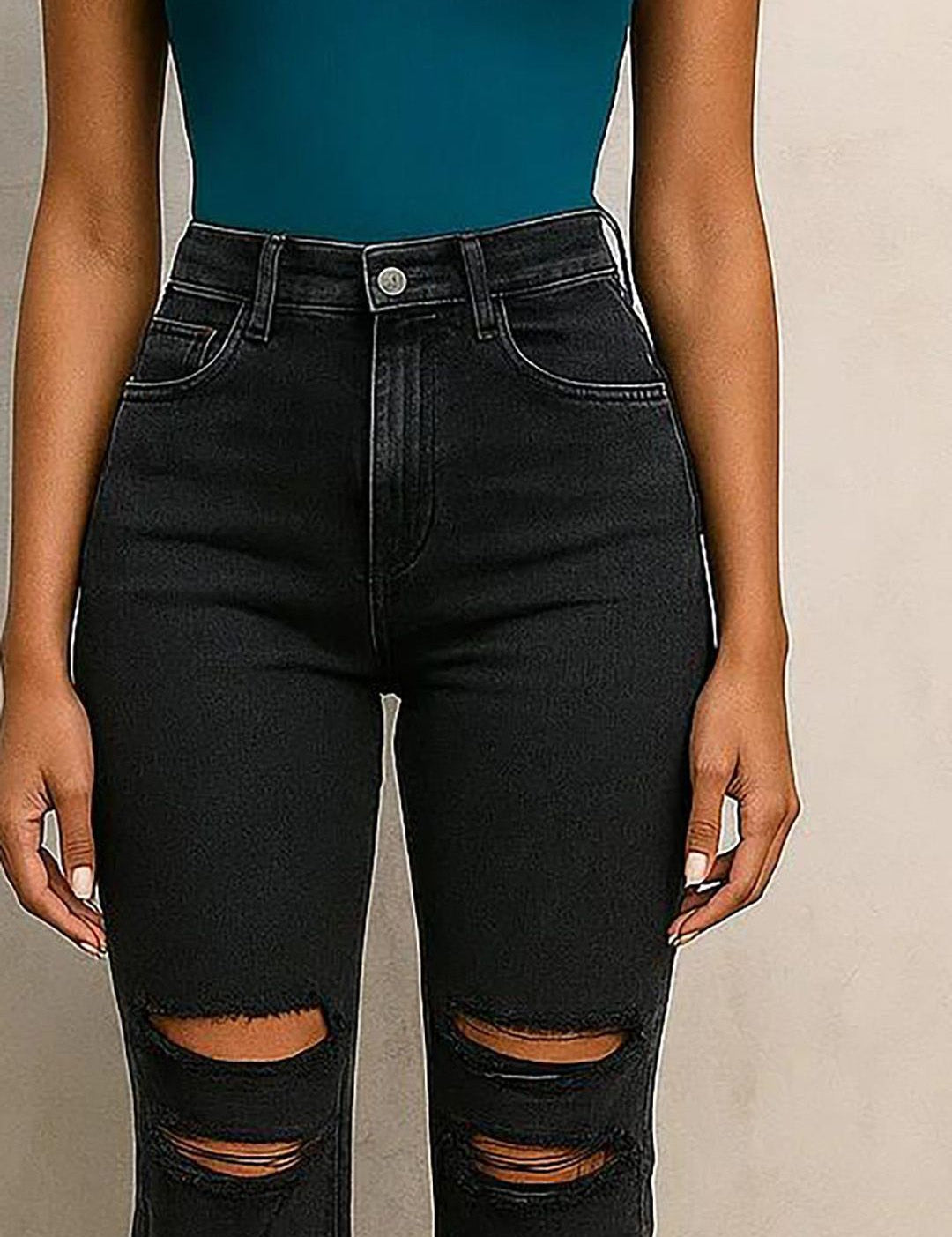 Kotty Women Relaxed Fit High-Rise Mildly Distressed Stretchable Jeans