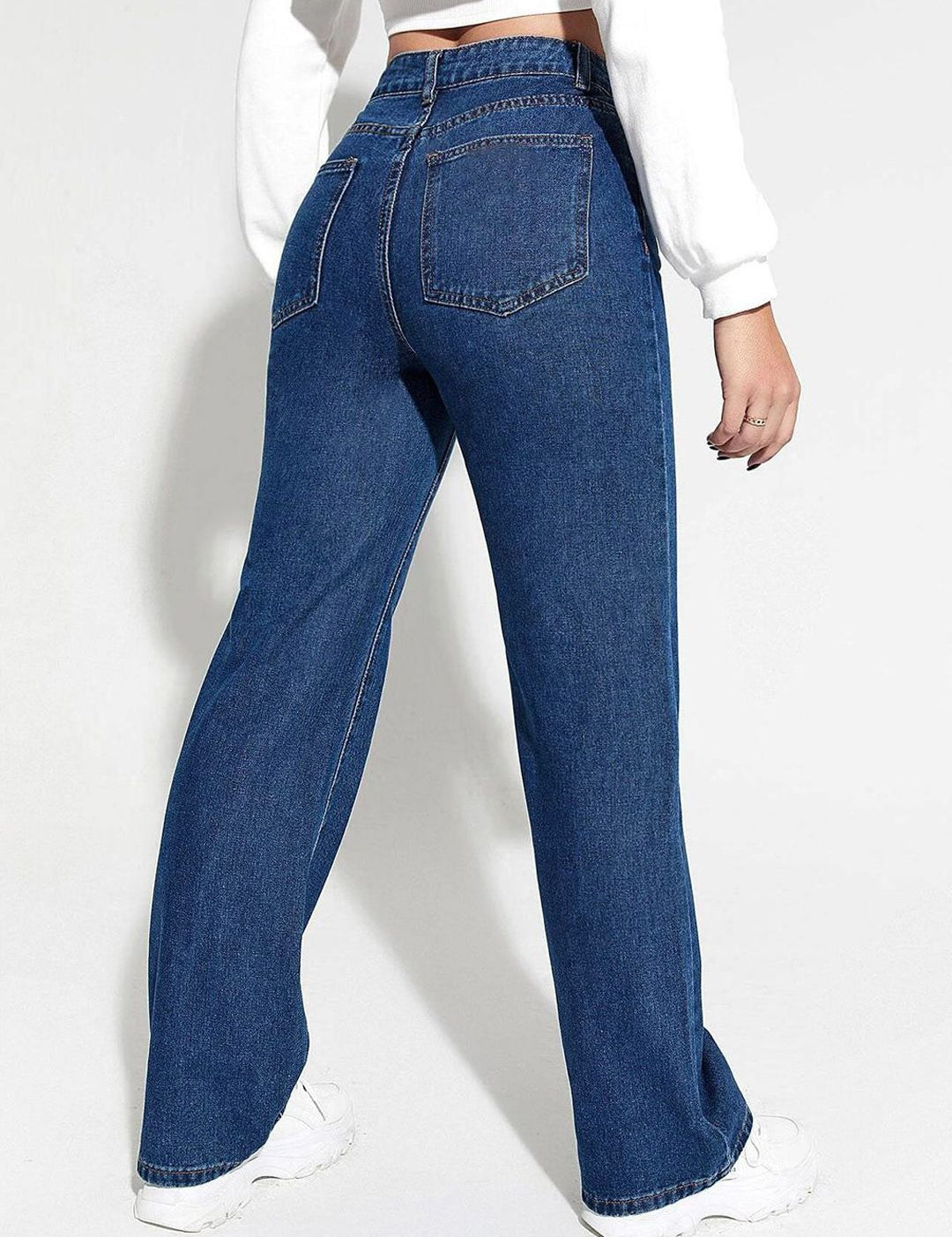 Kotty Women Straight Fit High-Rise Stretchable Jeans