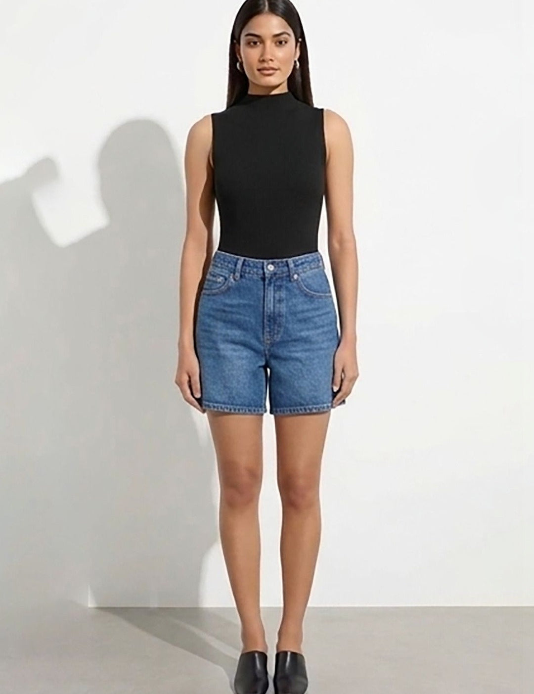Kotty Top Ink Black Women's High Sleeveless Fashion