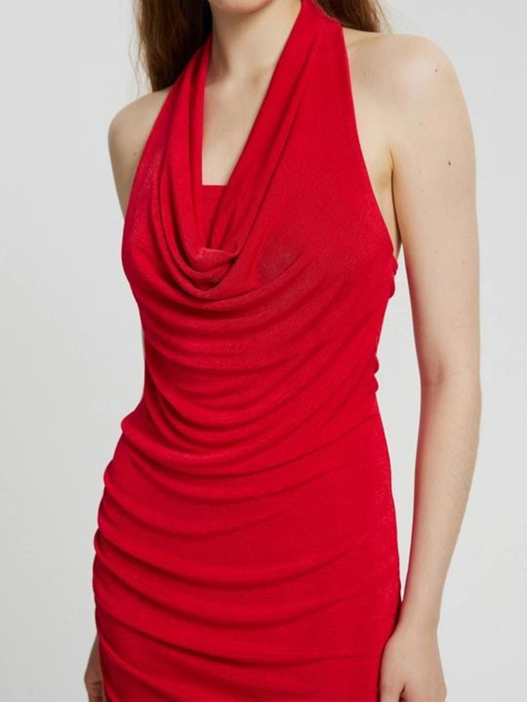 Kotty Cowl Neck Bodycon Midi Dress