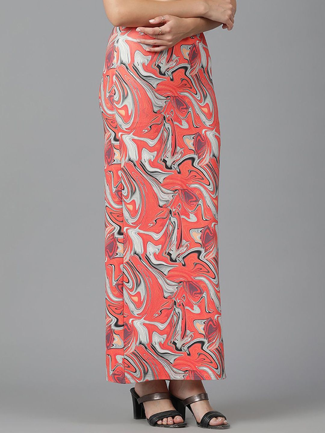 Kotty Printed Pencil Maxi Skirts