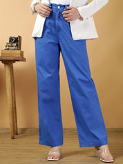 Kotty Women Relaxed Straight Leg High-Rise Loose Fit Parallel Trousers